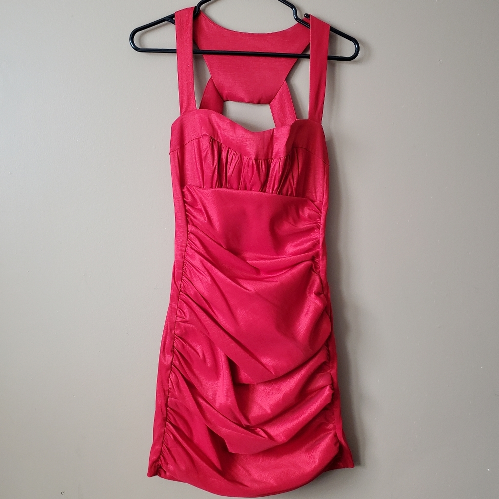 Jessica McClintock Vibrant Red Cocktail Dress size 10